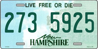 NH license plate 2735925