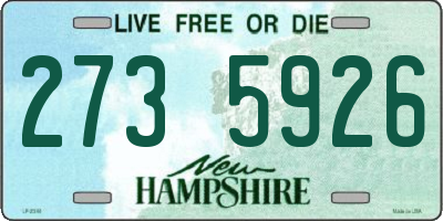NH license plate 2735926