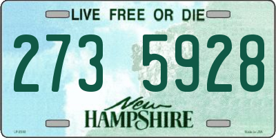 NH license plate 2735928