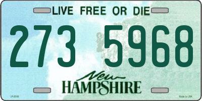 NH license plate 2735968