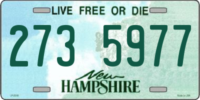 NH license plate 2735977