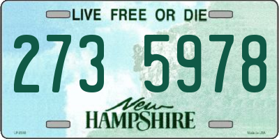 NH license plate 2735978