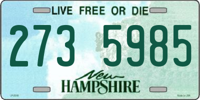 NH license plate 2735985