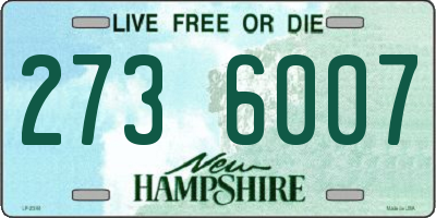 NH license plate 2736007