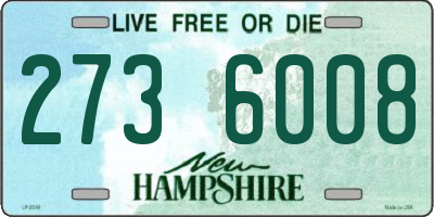 NH license plate 2736008