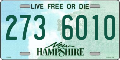 NH license plate 2736010