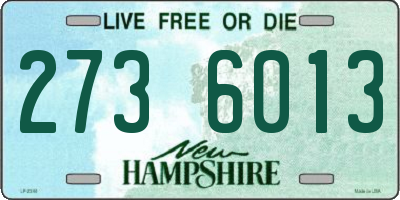 NH license plate 2736013