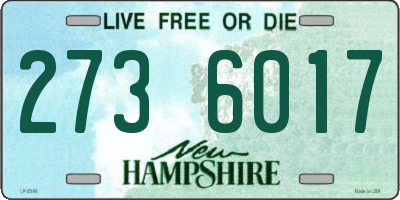 NH license plate 2736017
