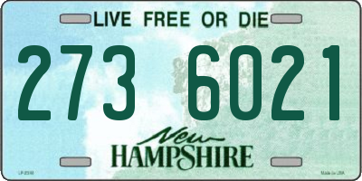 NH license plate 2736021
