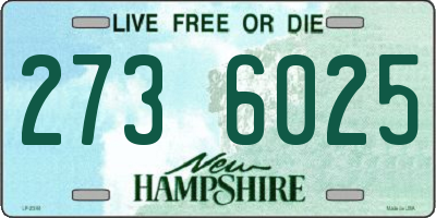 NH license plate 2736025