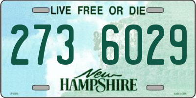NH license plate 2736029