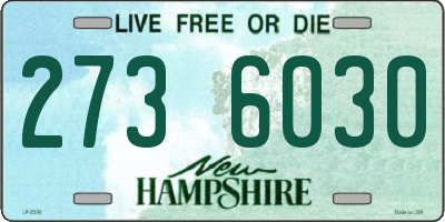 NH license plate 2736030