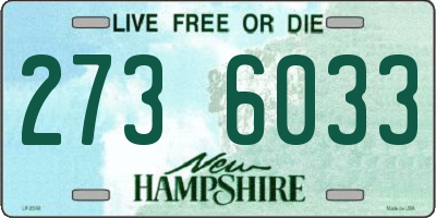 NH license plate 2736033