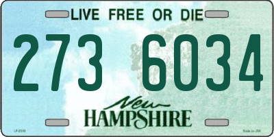 NH license plate 2736034