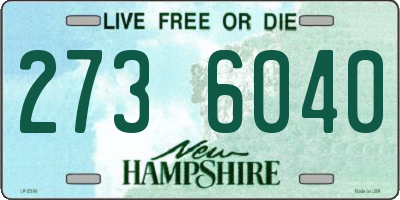 NH license plate 2736040