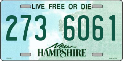 NH license plate 2736061