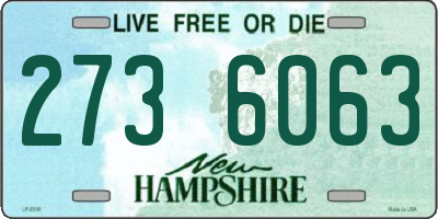 NH license plate 2736063