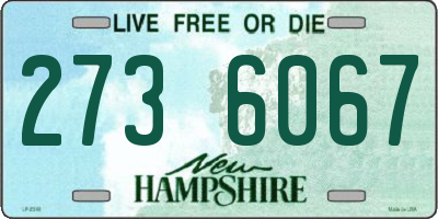 NH license plate 2736067