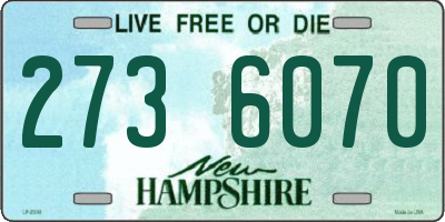 NH license plate 2736070