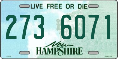 NH license plate 2736071