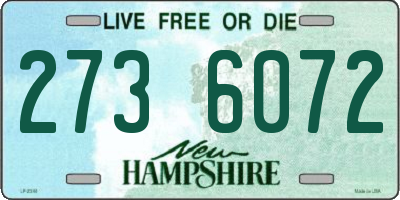 NH license plate 2736072