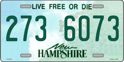 NH license plate 2736073