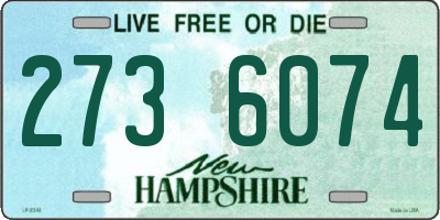 NH license plate 2736074