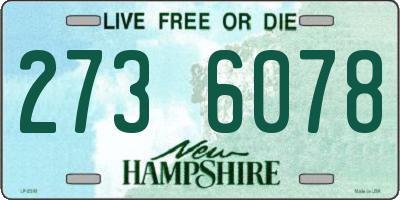 NH license plate 2736078