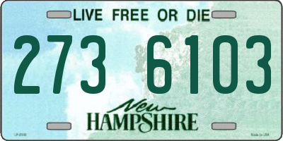 NH license plate 2736103