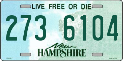 NH license plate 2736104