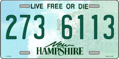 NH license plate 2736113
