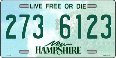 NH license plate 2736123