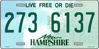 NH license plate 2736137