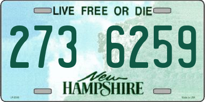 NH license plate 2736259