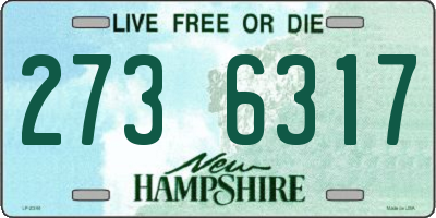 NH license plate 2736317