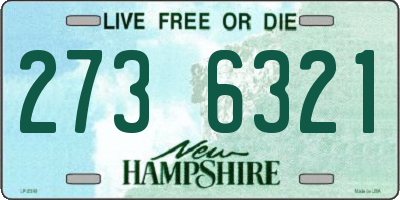 NH license plate 2736321