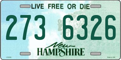NH license plate 2736326