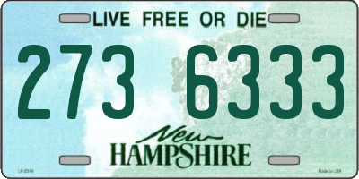 NH license plate 2736333