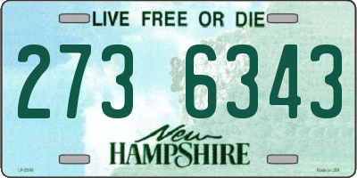 NH license plate 2736343