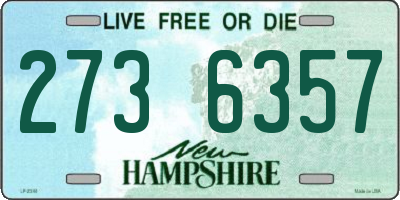 NH license plate 2736357