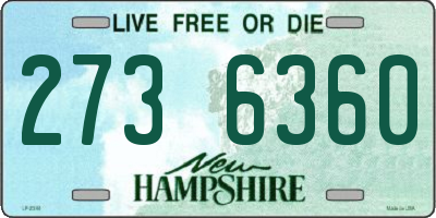 NH license plate 2736360