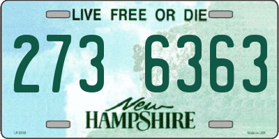 NH license plate 2736363