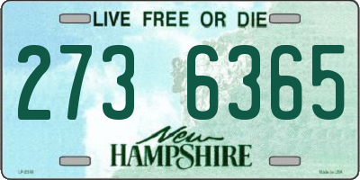 NH license plate 2736365