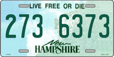 NH license plate 2736373