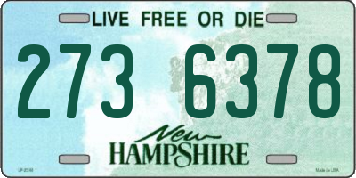 NH license plate 2736378