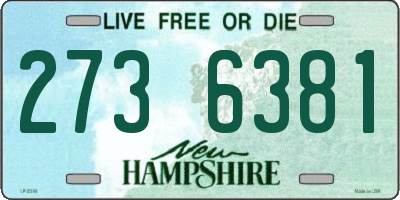 NH license plate 2736381