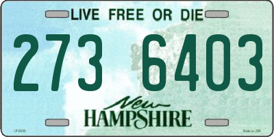 NH license plate 2736403