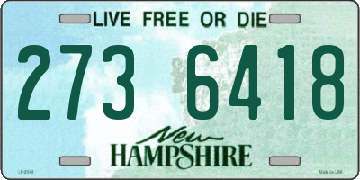 NH license plate 2736418
