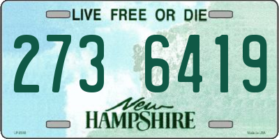 NH license plate 2736419