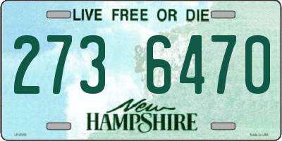 NH license plate 2736470